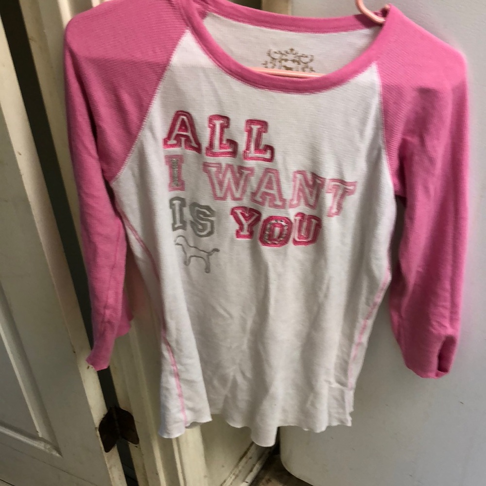 Pink all I want is you shirt